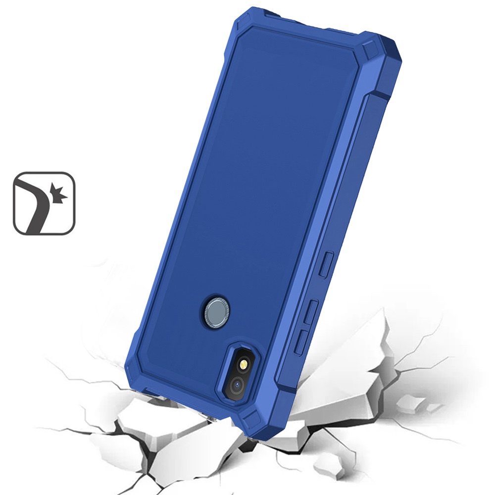 Cricket Icon 4 Shell Matte Finish Hybrid Case Cover Dark Blue