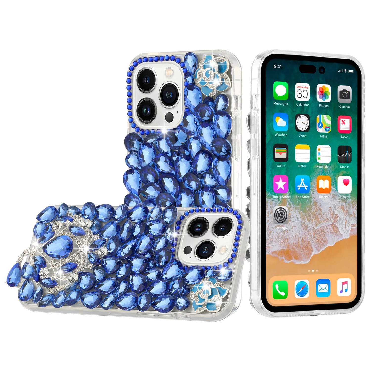 Iphone 12 Pro Max Blue Diamond Case