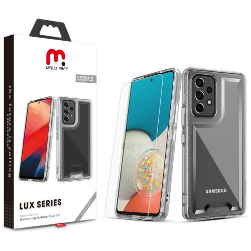 Samsung Galaxy A53 5G MyBat Pro Lux Series Case with Tempered Glass Clear