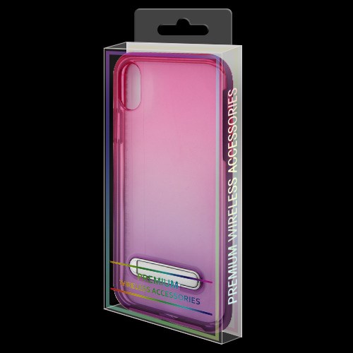 Airium Hybrid Protector Cover (with Magnetic Metal Stand) for Apple iPhone Xs Max - Purple / Hot Pink and Purple