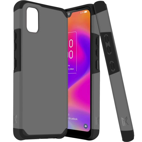 TCL ION Z Tough Strong MetKase Hybrid (Magnet Mount Friendly) Case Cover - Charcoal Grey