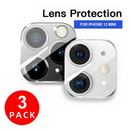 Apple iPhone 12 Mini - [3-Pack] Camera Lens Cover Rear Tempered Glass Screen Protector Clear