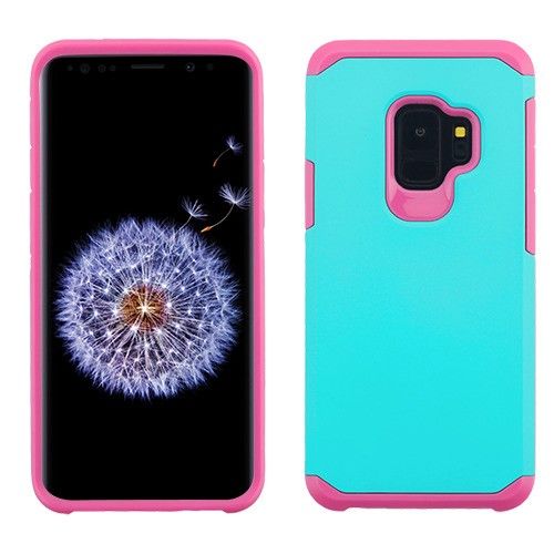 Samsung Galaxy S9 Case, Teal Green Pink Astronoot Case Cover