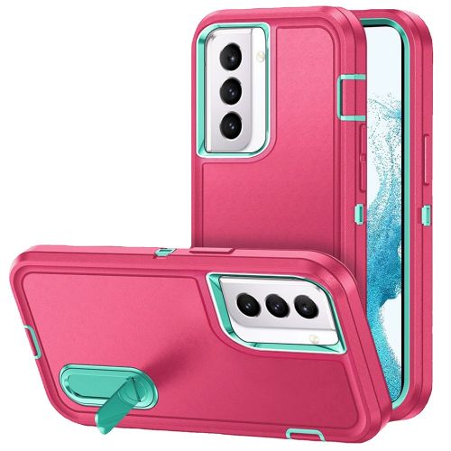 Samsung Galaxy S22 Plus PEAK 3in1 Toughest Hybrid with Stand Cover Case - Teal/Hot Pink