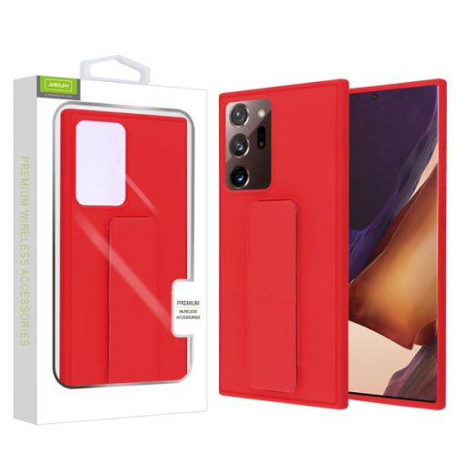 Samsung Galaxy Note 20 Ultra (6.9) Case, Red Hybrid Case (with Foldable Stand)