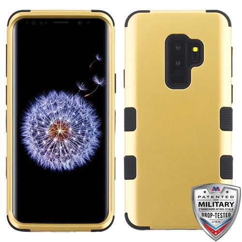Samsung Galaxy S9 Plus Case, Gold/Black TUFF Hybrid Phone Case Cover [Military-Grade Certified]
