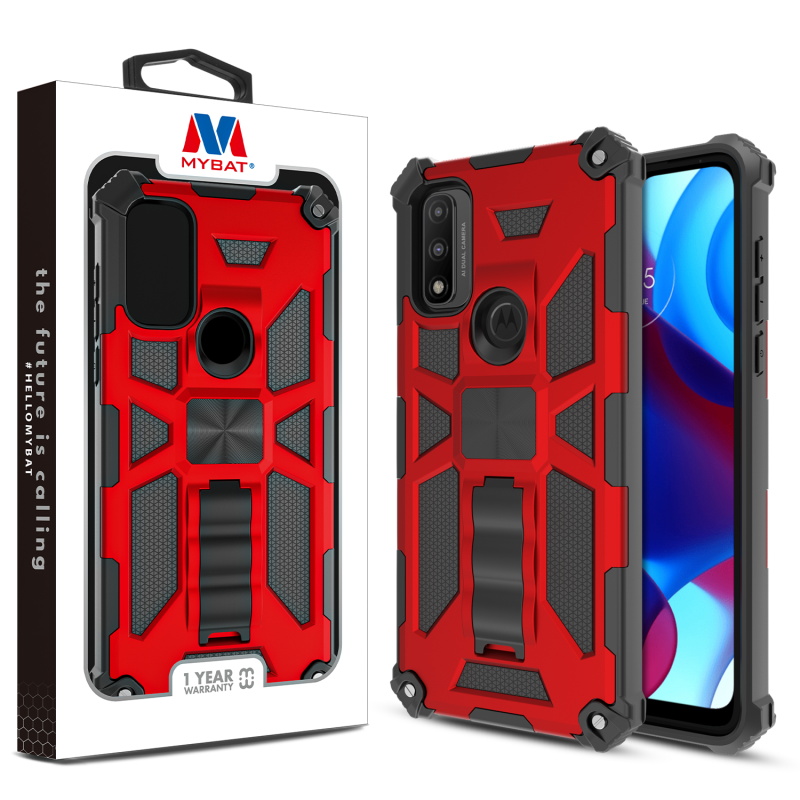 Radioactief harpoen positie Motorola Moto G Pure 2022 - Power MyBat Sturdy Hybrid Case Cover (with Stand)  - Red / Black :: CellPhoneCases.com