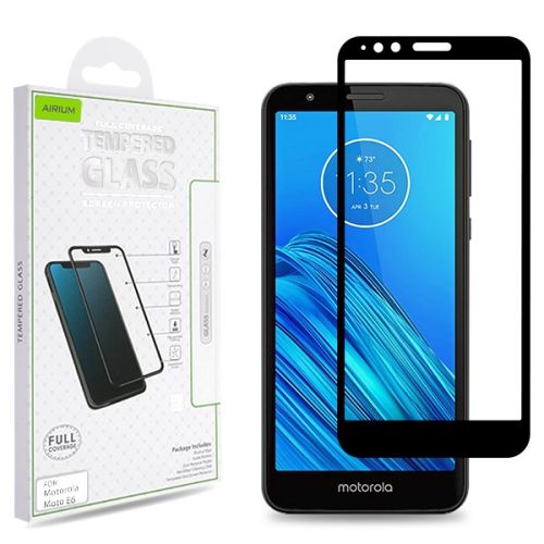 Motorola Moto E6 xt2005 Screen Protector, Full Coverage Tempered Glass Screen Protector/Black