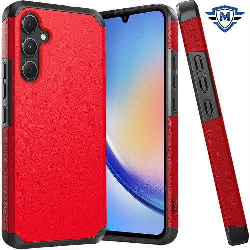 Samsung A35 5g METKASE (Original Series) Tough Strong Shockproof Hybrid in Slide-Out Package - Red