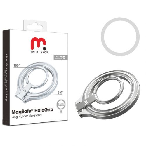 Universal Mybat Pro MagSafe HaloGrip Ring Holder kickstand - Silver
