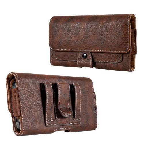 Luxmo #27 Horizontal Universal Belt Clip Pouch - Brown