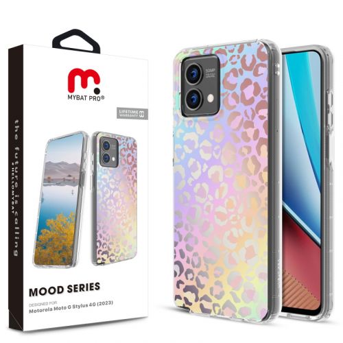 Motorola 2023 Moto G Stylus 4G MyBat Pro Mood Series Case - Holographic Leopard