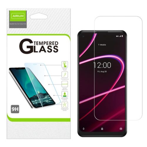 T-Mobile Revvl 5G|T-Mobile TCL Revvl 5G Screen Protector, Airium Tempered Glass Screen Protector Clear