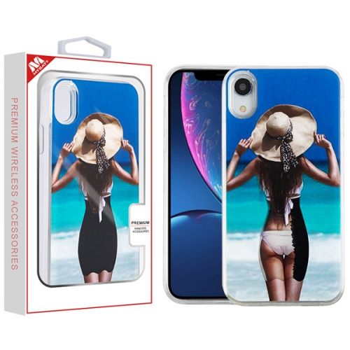 Apple iPhone XR Case, Summer Girl Quicksand Hybrid Case Cover