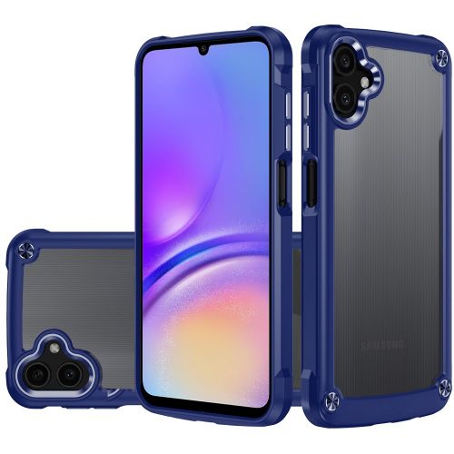 Samsung A05 Ultimate CaseX Transparent Hybrid Case with Metal Buttons And Camera Edges - Blue