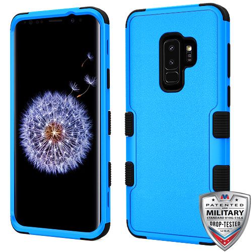 Samsung Galaxy S9 Plus Case, Natural Dark Blue TUFF Hybrid Case Cover [Military-Grade Certified]