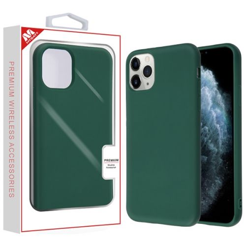 Apple iPhone 11 Pro Case, Midnight Green Liquid Silicone Case Cover