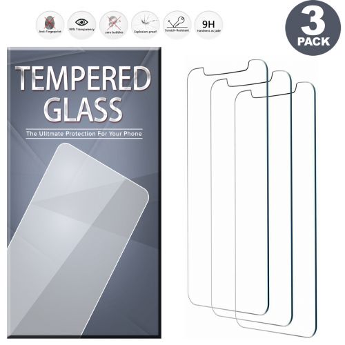 For Apple iPhone 14 Pro - 3-Pack Tempered Glass Screen Protector Clear	