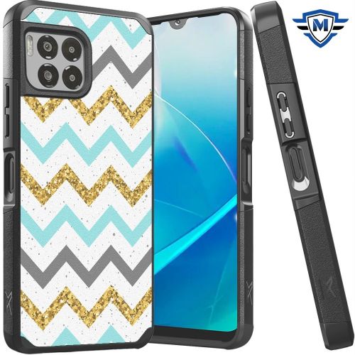 REVVL 7 Pro 5G Tough Strong MetKase Hybrid (Magnet Mount Friendly) Case Cover - ZigZag