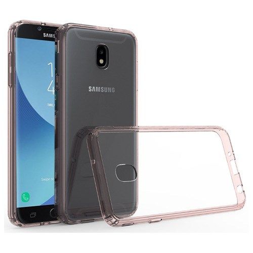 Samsung Galaxy J7 2018 J737 Case, Highly Transparent Clear/Transparent Rose Gold Sturdy Gummy Cover Case