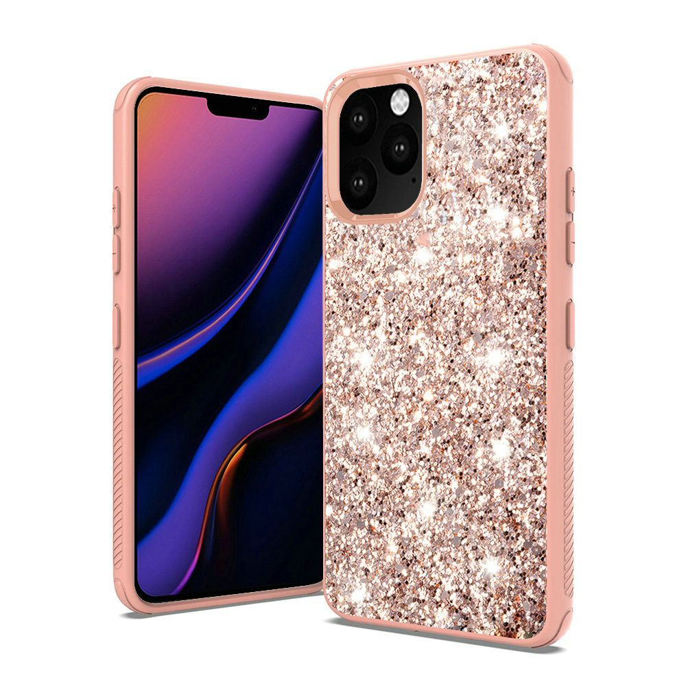 Apple Iphone 11 Pro Frozen Glitter Case Metallic Chrome Bling Cover Ebay