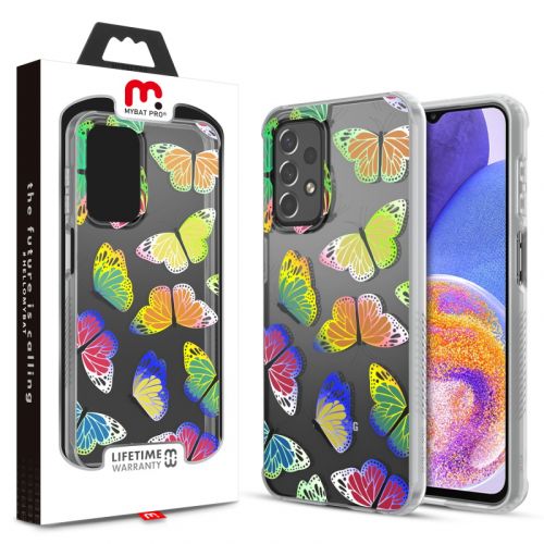 Samsung Galaxy A23 5G Case, Samsung Galaxy A23 5G MyBat Pro Mood Series Case - Neon Butterflies
