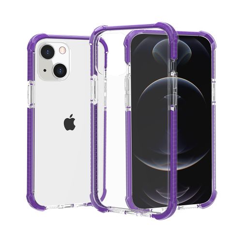 Apple iPhone 15 Pro Acrylic Tough 2.5mm Transparent ShockProof Hybrid Case Cover - Purple