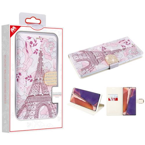 Samsung Galaxy Note 20 Wallet, Eiffel Tower MyJacket Wallet Case Diamond