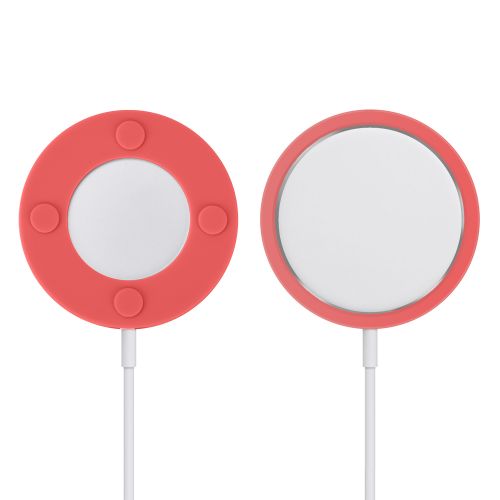 Silicone Shockproof Wireless Charger Compatible With Magsafe Pink