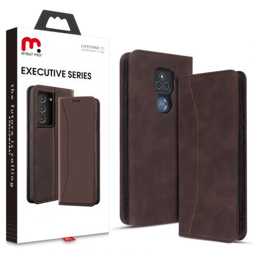 Motorola Moto G Play 2021 Case, MyBat Pro Executive Series Wallet Case Motorola Moto G Play (2021) Brown