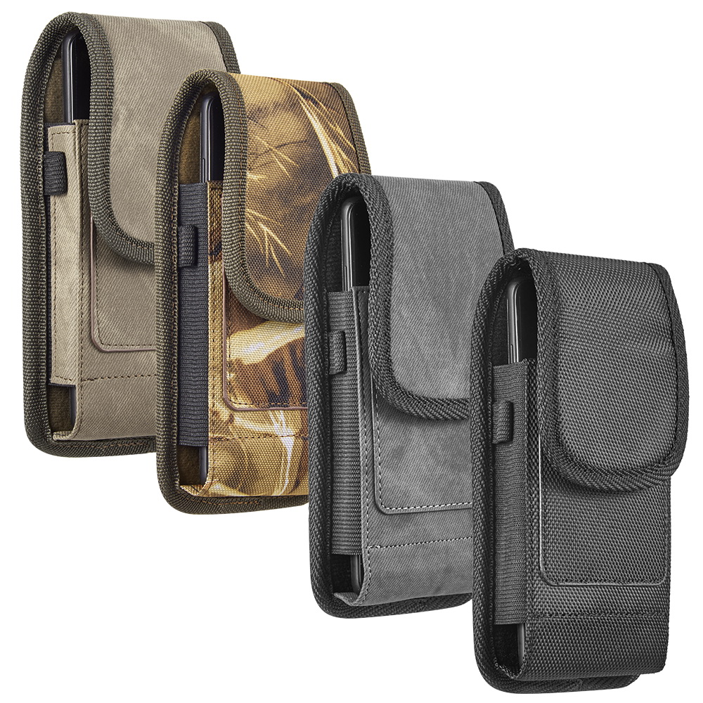 Vertical Cell Phone Pouch Belt Clip Case Card Phone Holder Holster Cover  Buckle