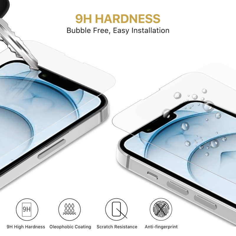 MyBat Pro Tempered Glass Lens Protector (2.5D) Compatible with Apple iPhone 14 Pro Max (6.7) / 14 Pro (6.1) - Clear