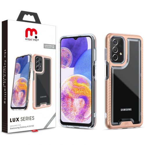 Samsung Galaxy A23 5G Case, Samsung Galaxy A23 5G MyBat Pro Lux Series Case with Tempered Glass - Rose Gold