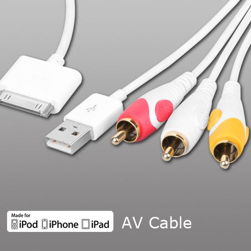 Composite AV Cable For iPod