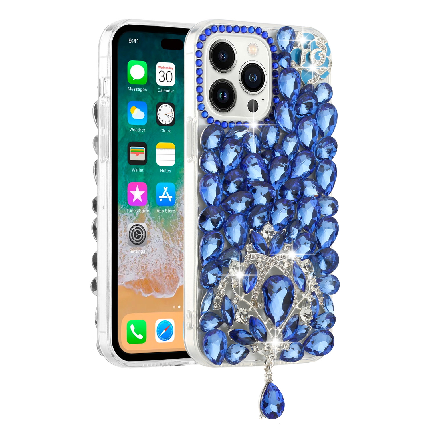 Iphone 12 Pro Max Blue Diamond Case