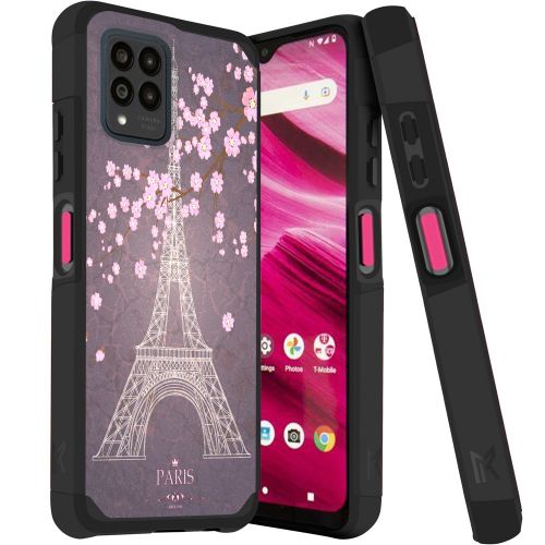 Revvl 6 Pro 5G Tough Strong MetKase Hybrid (Magnet Mount Friendly) Case Cover - Eiffel Tower