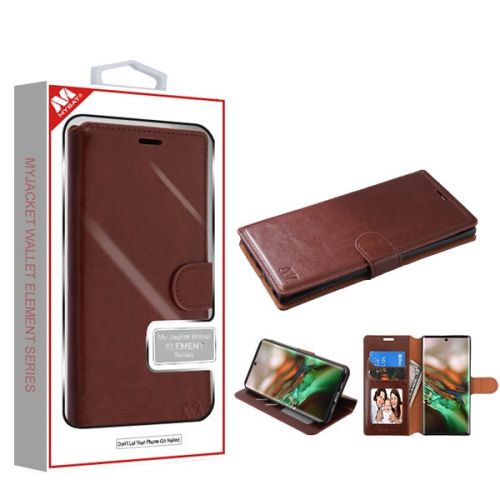 Samsung Galaxy Note 10 Wallet, Brown MyJacket Wallet Element