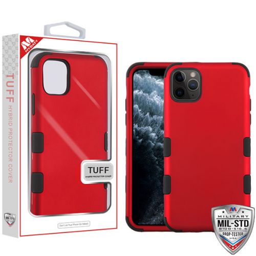 Apple iPhone 11 Pro Case, Titanium Red Black TUFF Hybrid Case Cover [Military-Grade Certified]