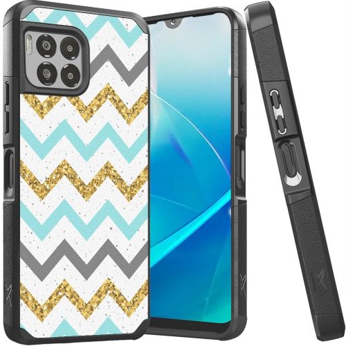 REVVL 7 Pro 5G Tough Strong MetKase Hybrid (Magnet Mount Friendly) Case Cover - ZigZag